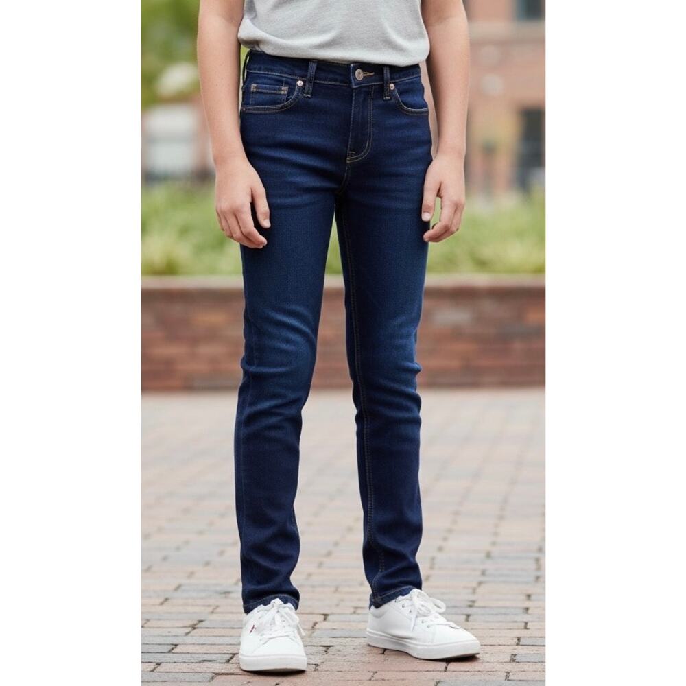 Levi's 511 Slim Fit Boys Dark Indigo Jeans - Adjustable Waistband stretch sz 14‎